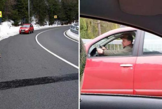 Câine împuşcat dintr-un autoturism
